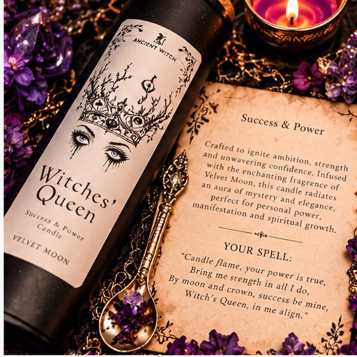 Ancient Witch Ritual Candles - Witches' Queen Velvet Moon Power & Success