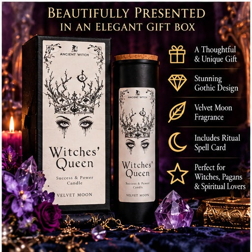 Ancient Witch Ritual Candles - Witches' Queen Velvet Moon Power & Success