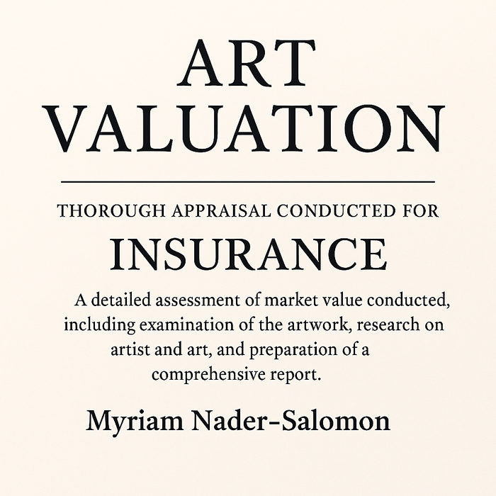 Art Valuation Fee For Insurance Appraisal