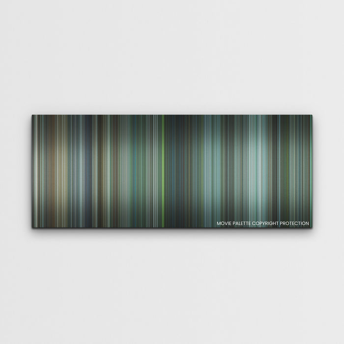 Arthur the King color palette canvas print: thousands of thin vertical stripes of color