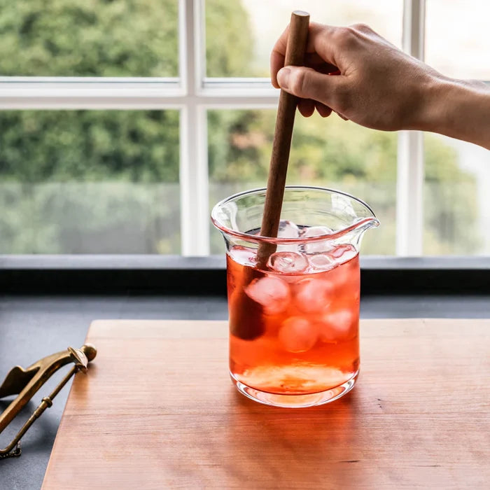 Simon Pearce Ascutney Bar Pitcher, clear glassware with elegant design, perfect for serving beverages.