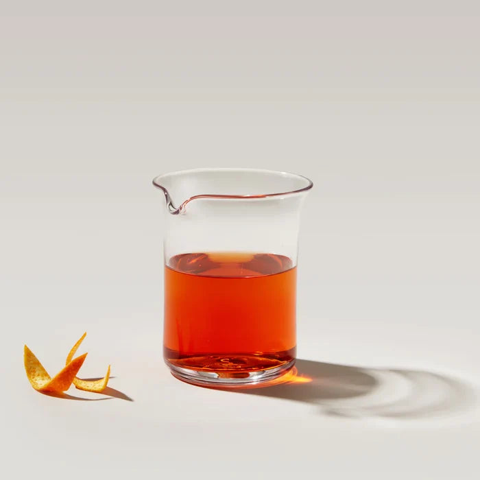 Simon Pearce Ascutney Bar Pitcher made of clear glass, stylish and functional for serving beverages.