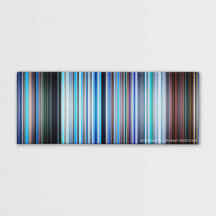 Avatar: The Way of Water movie barcode canvas print, the whole film as stripes of color