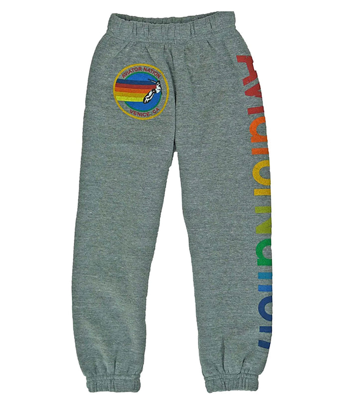 Aviator Nation Kids Venice Sweatpants Girls Casual Bottoms Aviator Nation Grey Y/4
