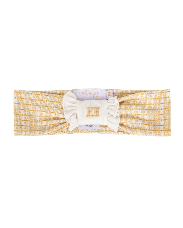 baby band logo printed with bow - snow white-012