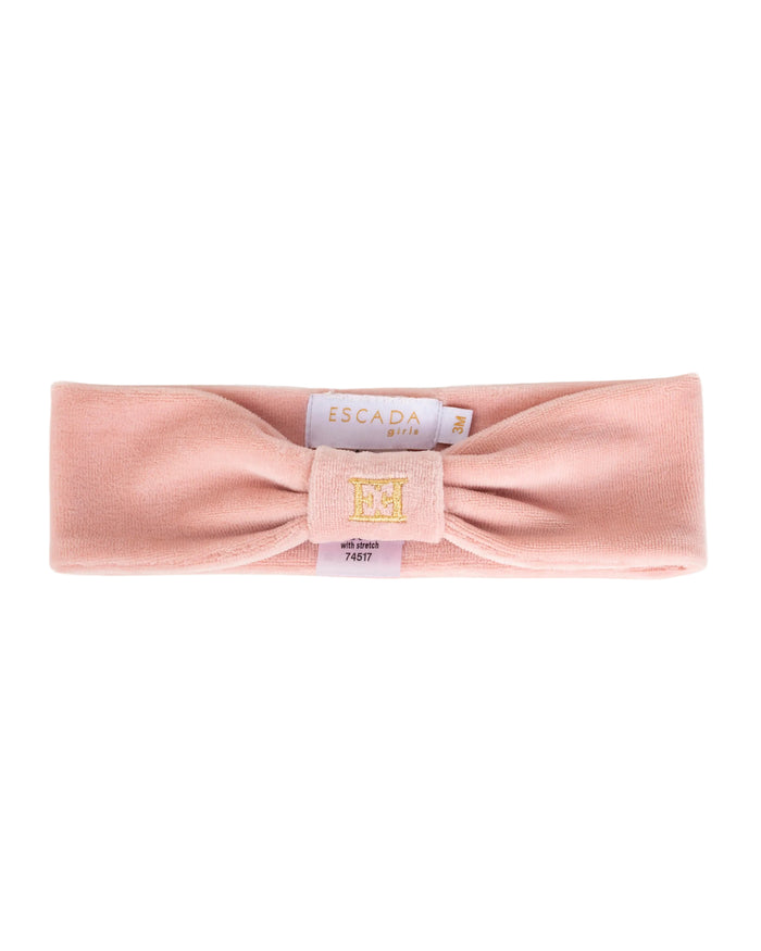 baby band velour gold detail cinched - bridal rose-859
