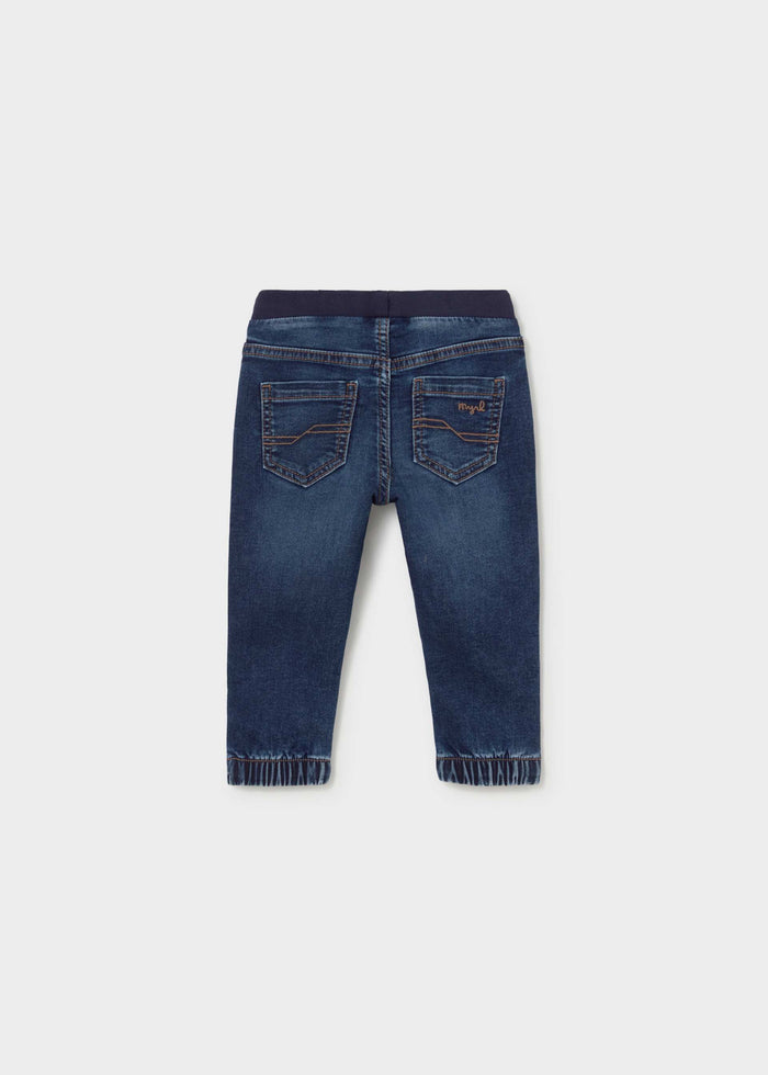 Mayoral baby boy dark denim jogger pants, photo 2