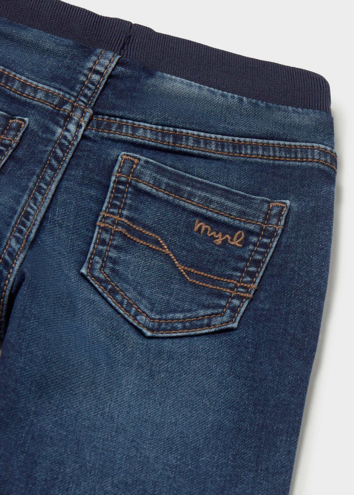 Mayoral baby boy dark denim jogger pants, photo 3