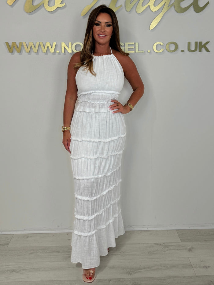 Backless Halter Neck Top & Maxi Skirt Co-Ord (6 Colours)