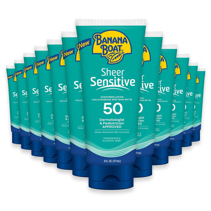 Banana Boat Sheer Sensitive SPF 50 Lotion - 6 oz - 12 Pack