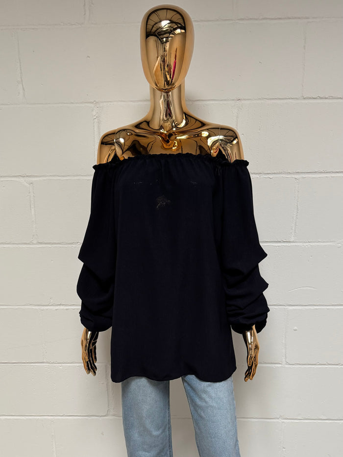 Bardot Ruched Sleeve Top (4 Colours)