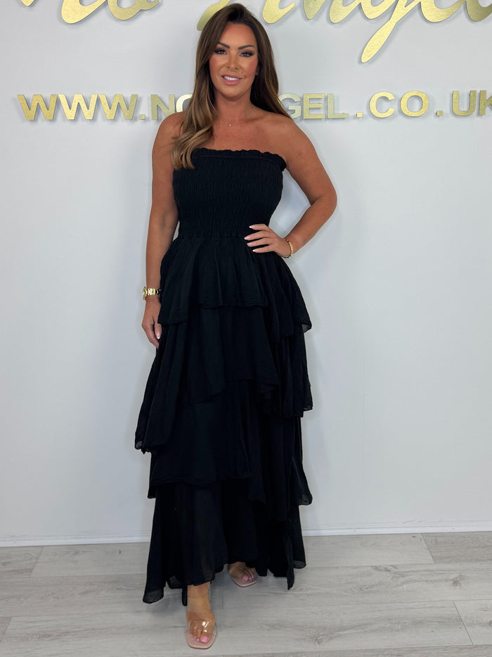 Bardot Smocked Layered Maxi Dress (4 Colours)