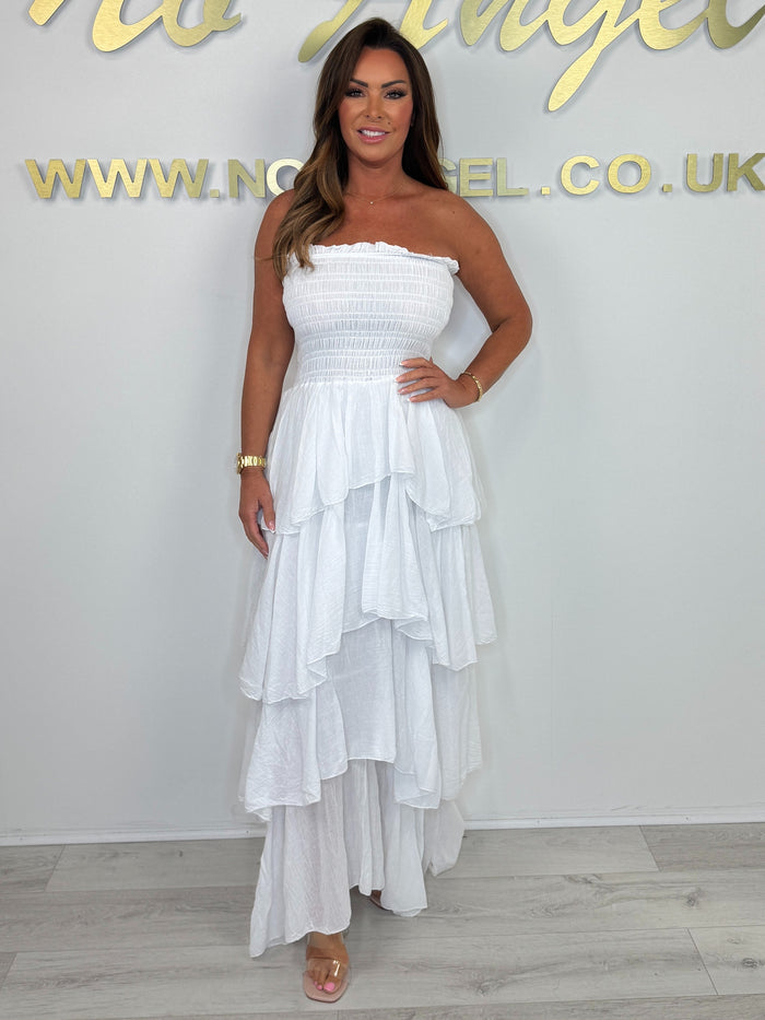 Bardot Smocked Layered Maxi Dress (4 Colours)