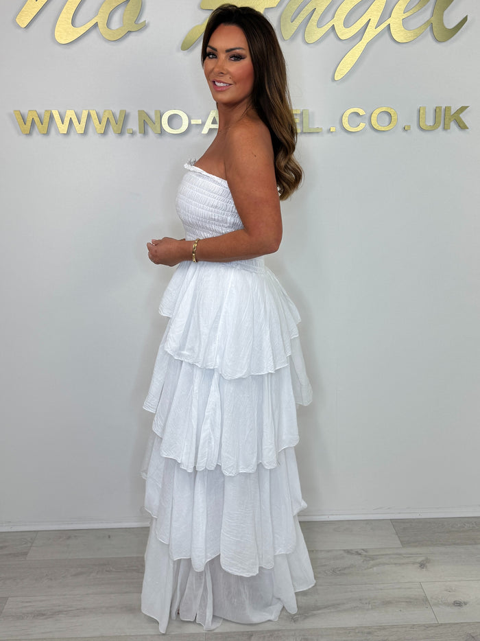 Bardot Smocked Layered Maxi Dress (4 Colours)