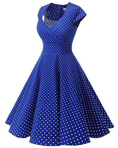Royalblue Small White Dot / XXL