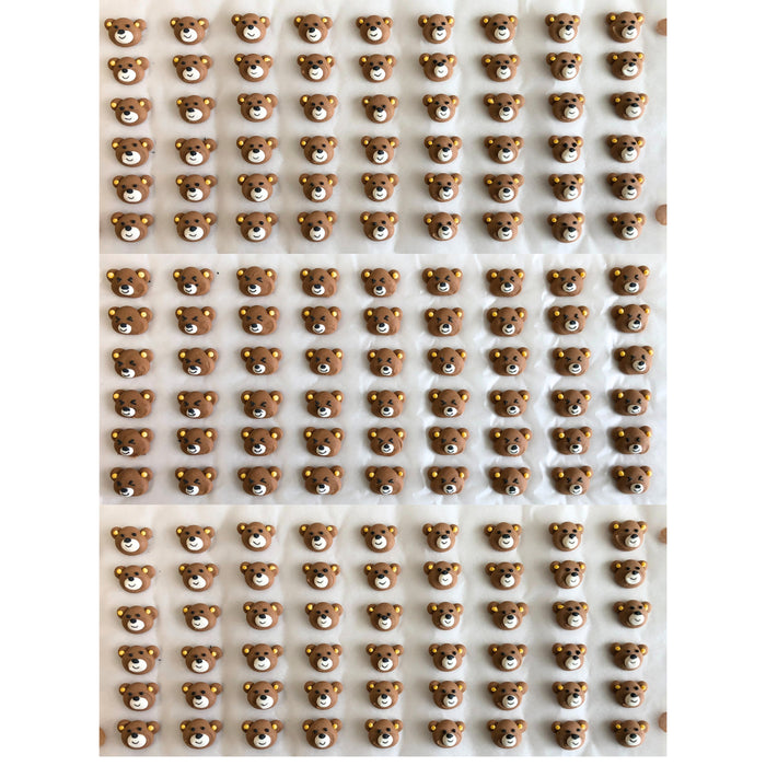Teddy Bear Royal Icing Sugar Decoration, great for decorating your own chocolates, cupcakes, cakes, cookies, macarons, donuts and more.  Edible sugar toppers. Caljava.