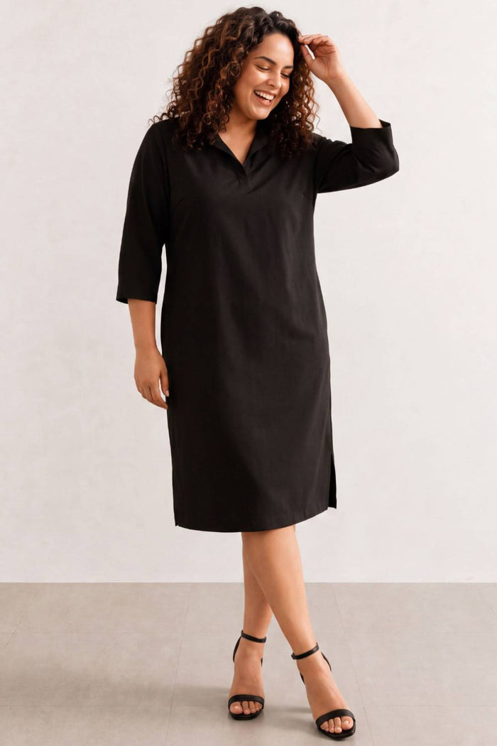 Black Classic Polo Dress