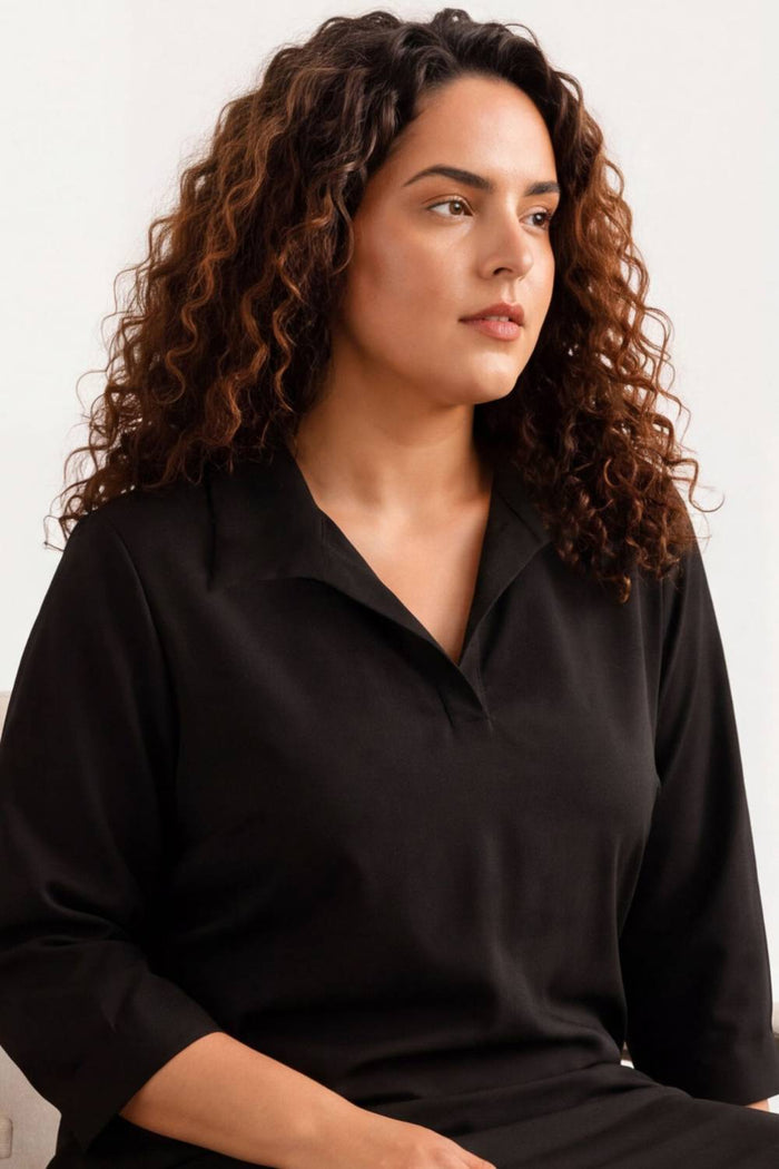Black Classic Polo Dress