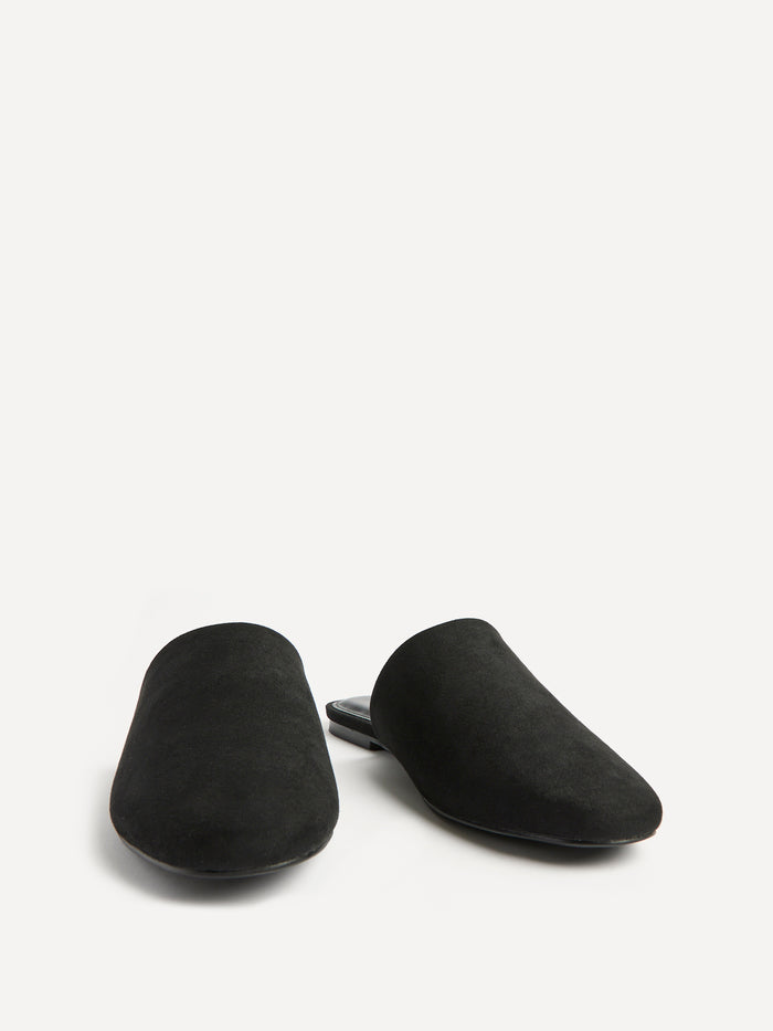 Blake Black Faux Suede Mules