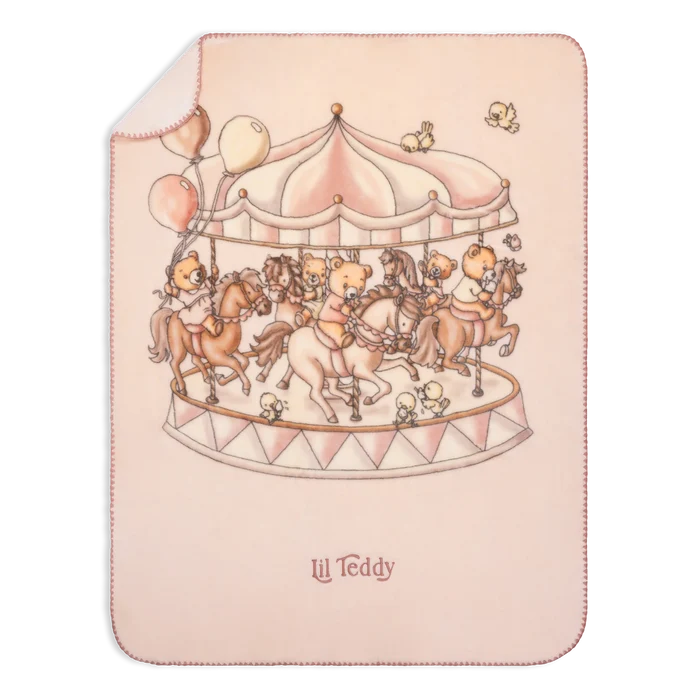 blanket bigger teddy merry go snuggle - sugary pink