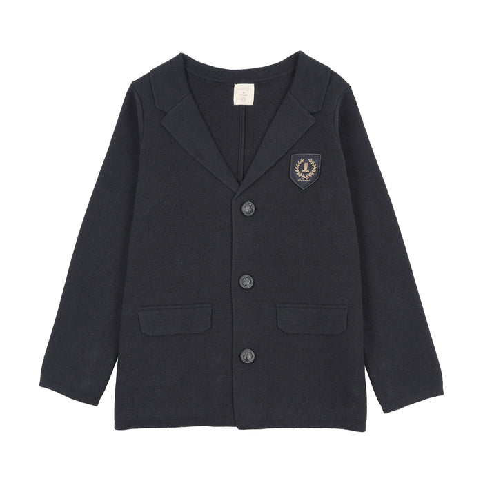 blazer crest knit - navy