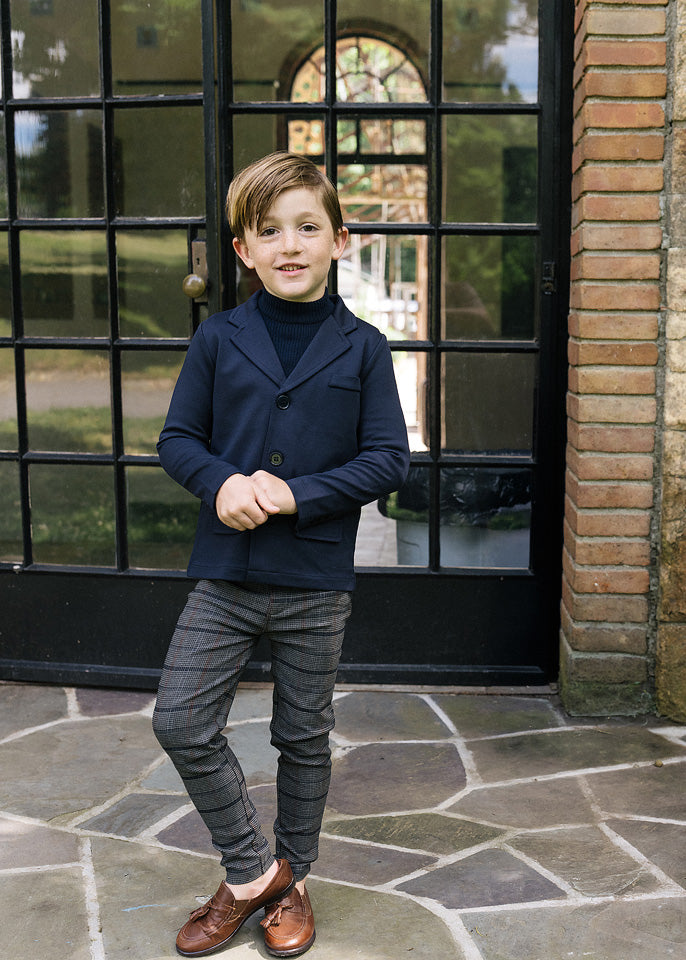 blazer crest knit - navy