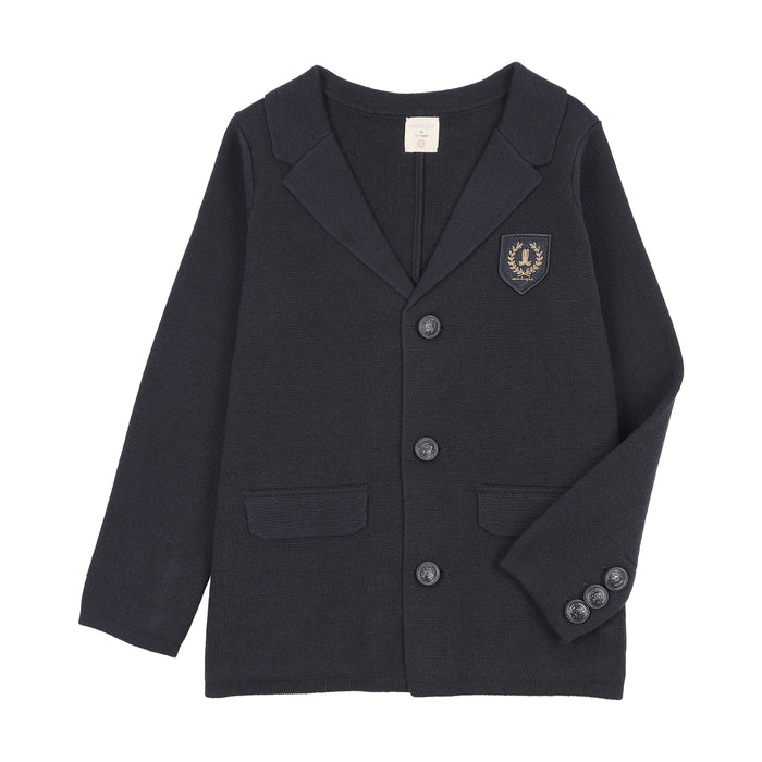 blazer crest knit - navy