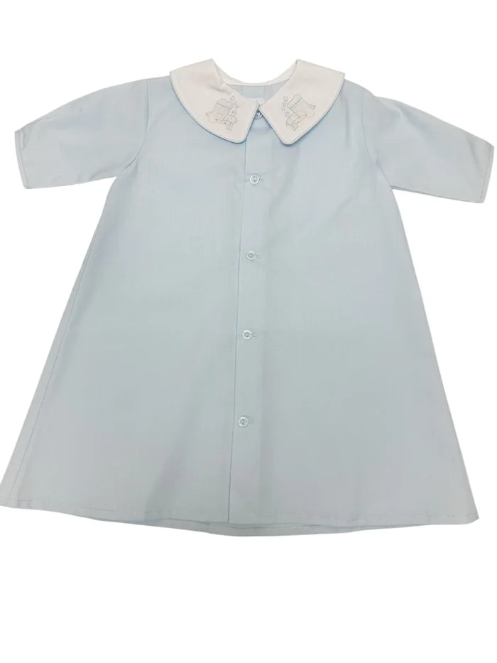 Blue Day Gown Train