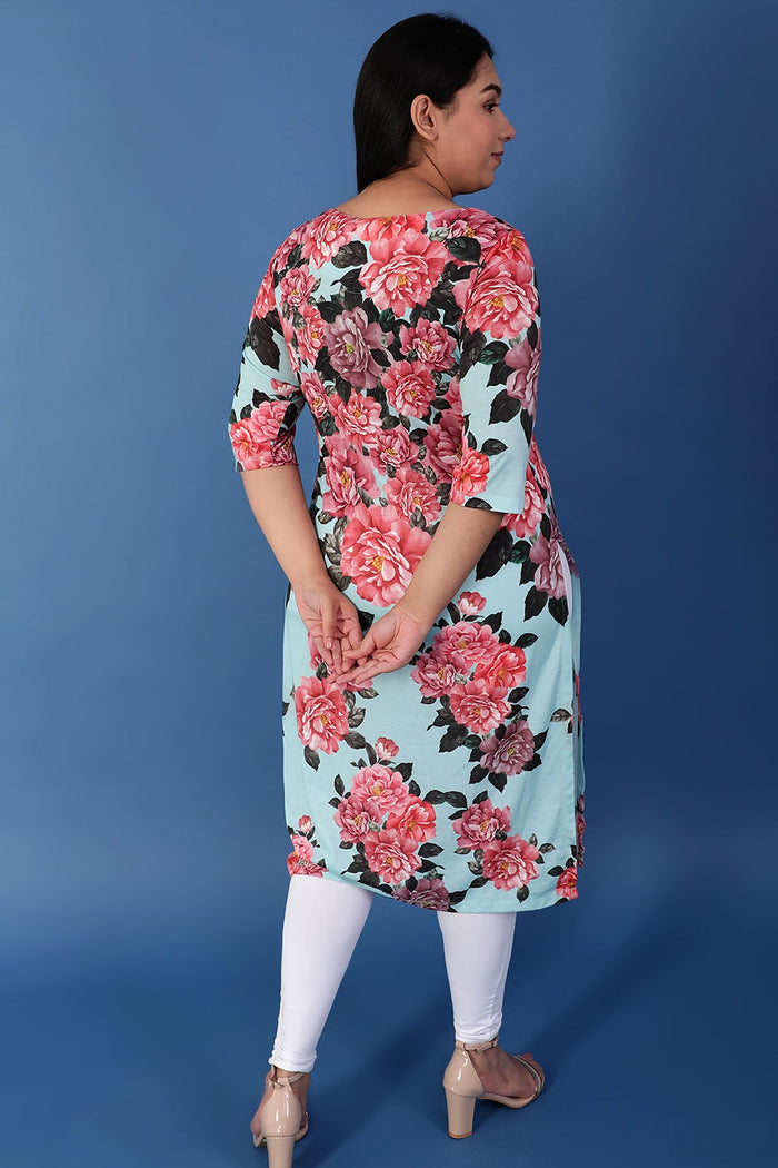 Blue Floral Poetry Kurta