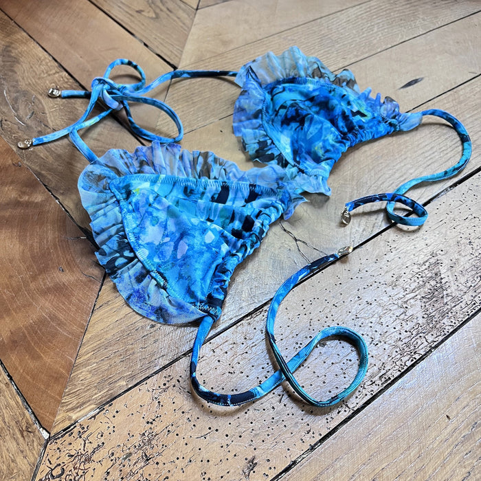 Boho Style Ruffle Bikini Blue Butterfly Carmen Lucia