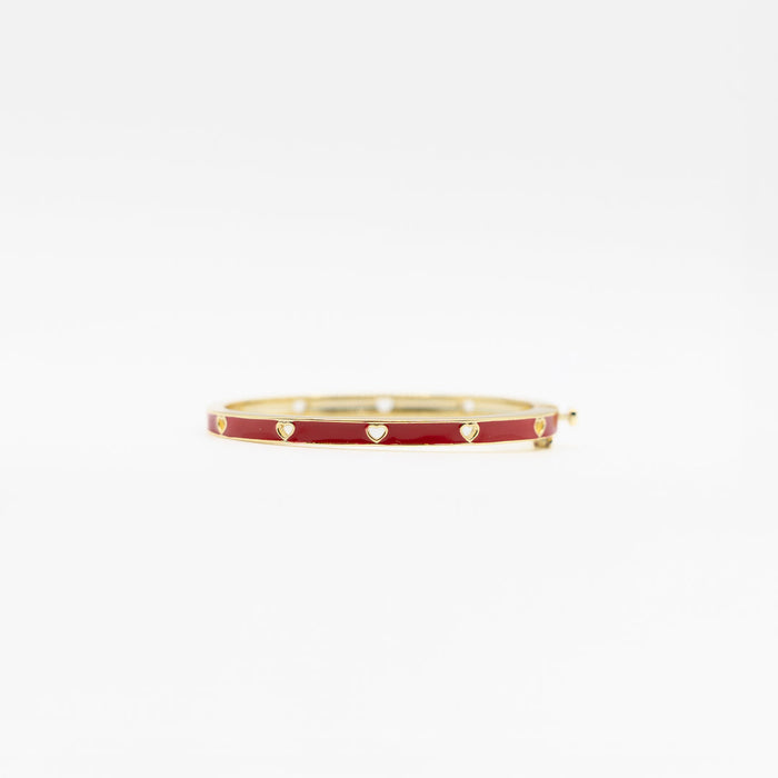 bracelet hearts banglet - red