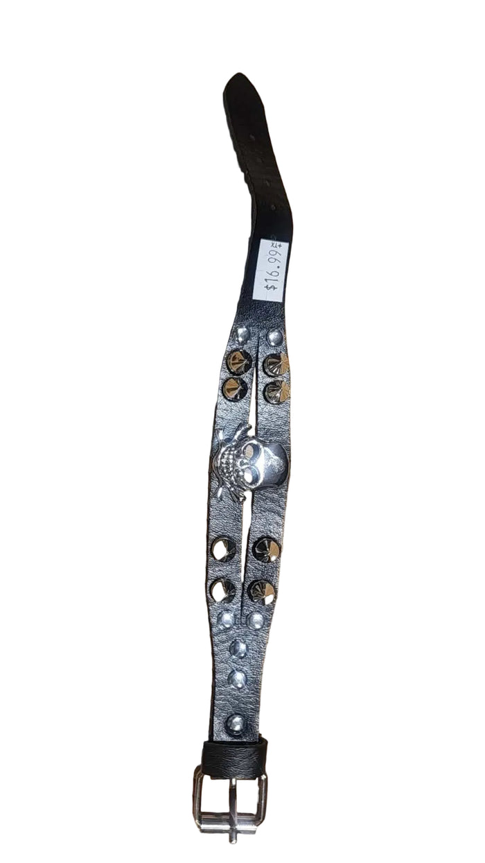Bracelet simili cuire noir