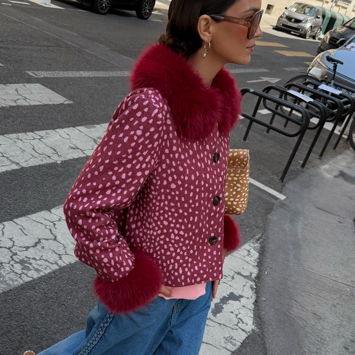 Burgundy Deer Jacket