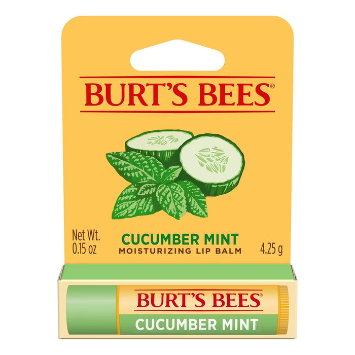 Burt’s Bees Cucumber Mint Moisturizing Lip Balm with Beeswax - 0.15 oz - 48 Pack