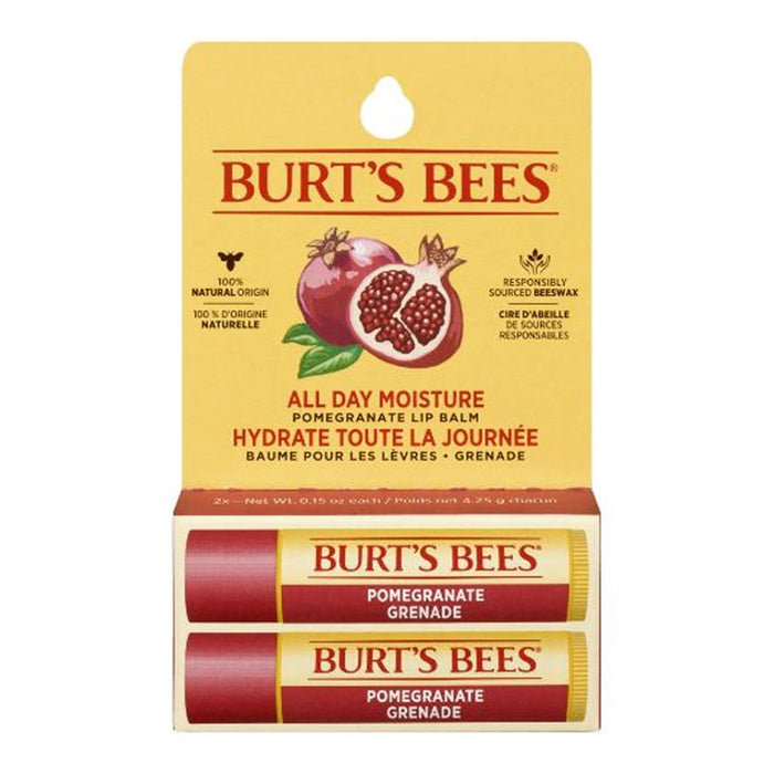 Burt’s Bees Pomegranate Moisturizing Lip Balm with Beeswax 4.25 g - 2 Ct - 48 Pack