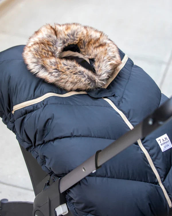car seat liner cocoon  - tundra-blk faux fur