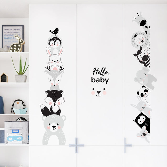 Cartoon Wall Decal Animal Friends