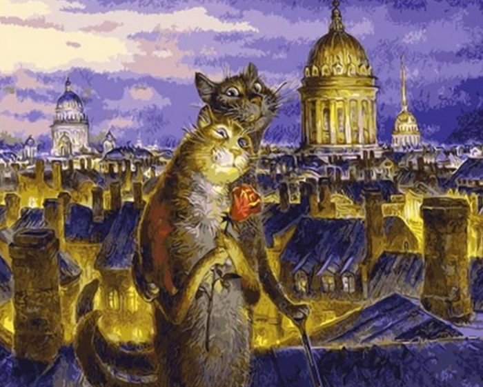Cats in Love Paint by Numbers