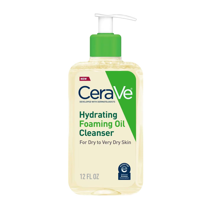 CeraVe Hydrating Foaming Oil Cleanser with Squalane Oil Hyaluronic Acid - 12 oz - 12 Pack