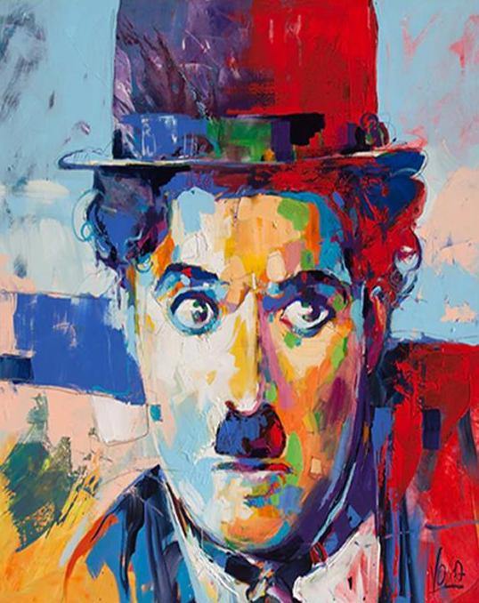 Charlie Chaplin Painting by Numbers