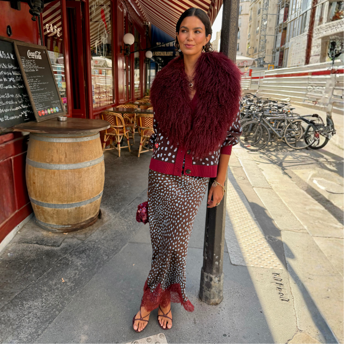 Chocolate Deer Midi Maeva Skirt Petite