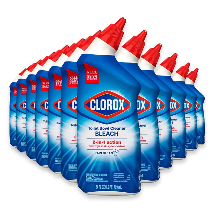 Clorox Bleach Toilet Bowl Cleaner Gel - 24 oz - 12 Pack
