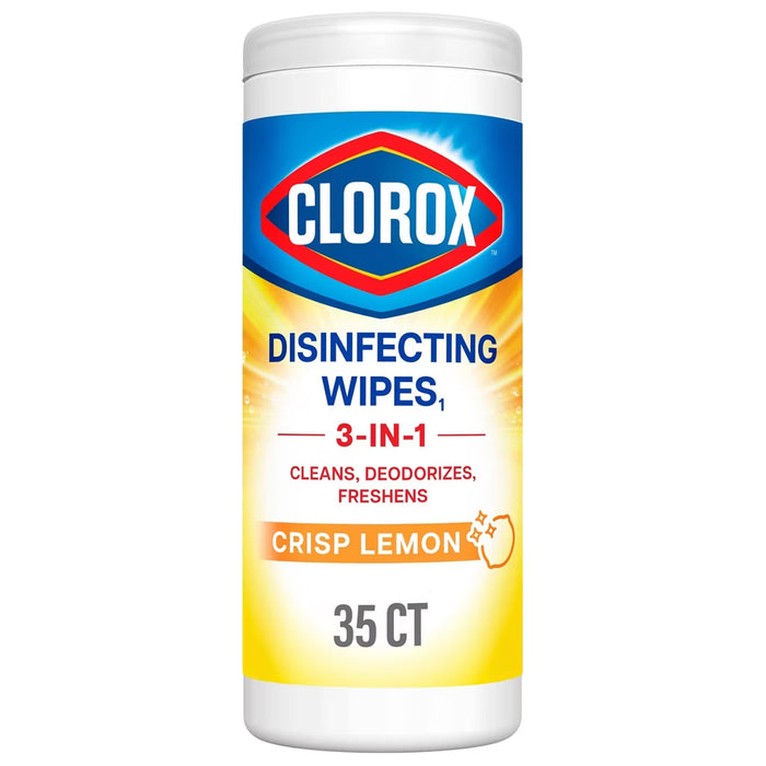 Clorox Crisp Lemon Disinfecting Wipes - 35 Ct - 12 Pack