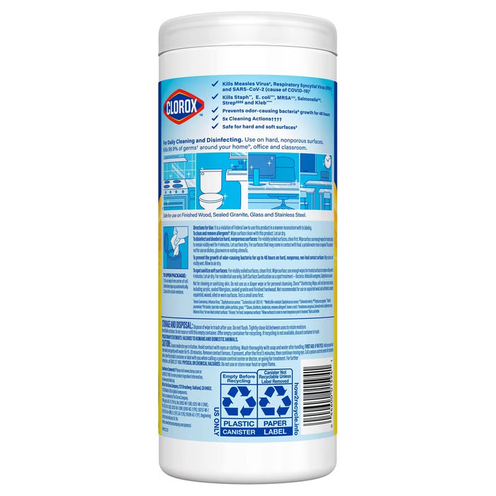 Clorox Crisp Lemon Disinfecting Wipes - 35 Ct - 12 Pack