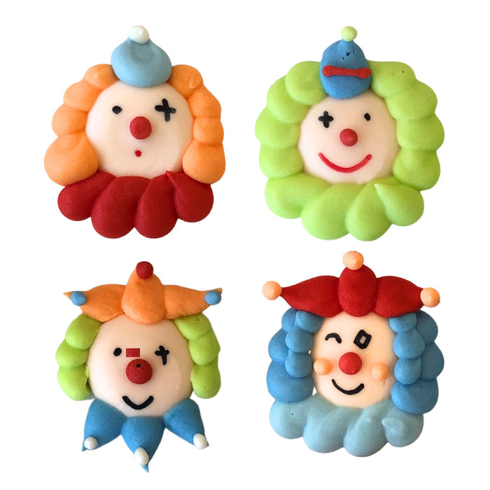 Clown Royal Icing Decorations (Bulk)