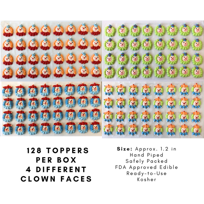Clown Royal Icing Decorations (Bulk)