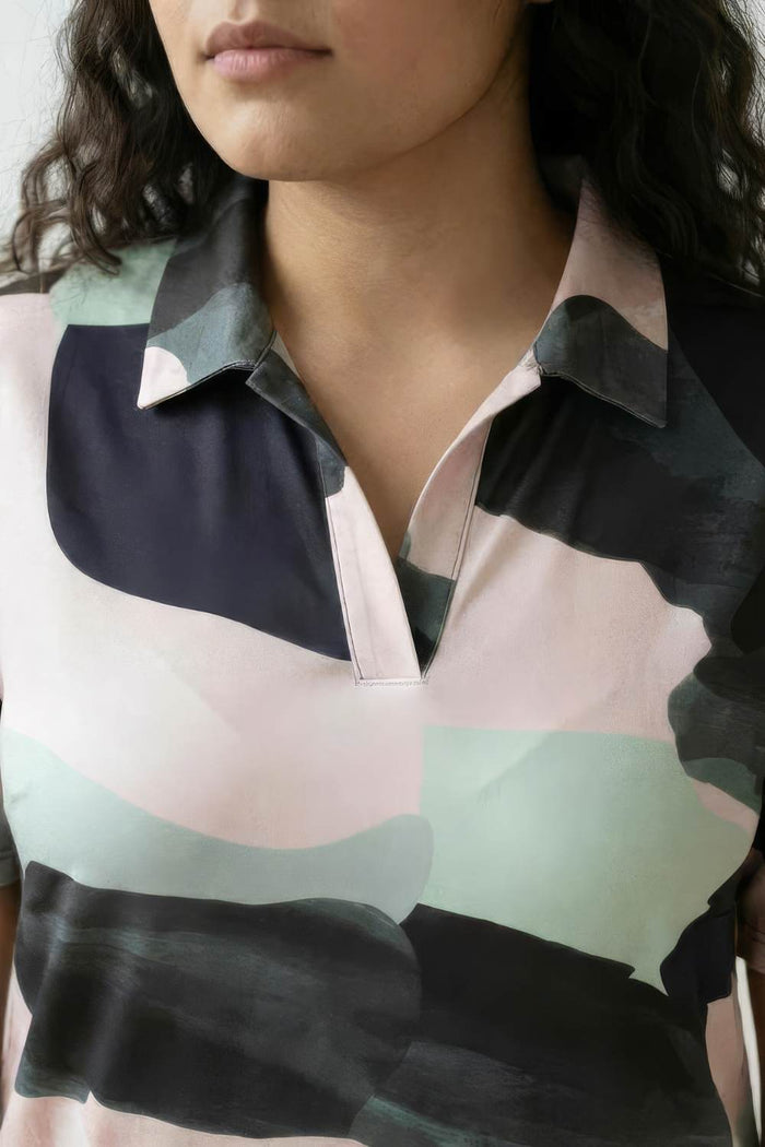 Contemporary Art Printed Polo Dress