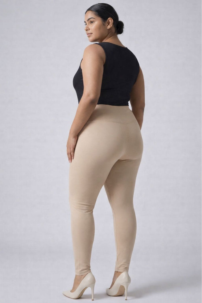 Cream Tummy Tucker Jeggings