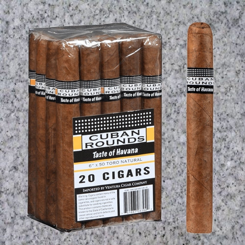 CUBAN ROUNDS TORO NATURAL (6" x 50)