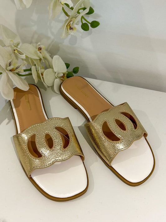 Cut Out Slip On Slider Sandals (2 Colours)